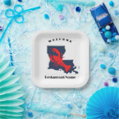 Modern eingerichteter individuelle Name Louisiana Pappteller (Party)