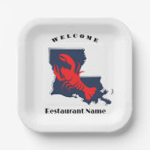 Modern eingerichteter individuelle Name Louisiana Pappteller (Vorderseite)