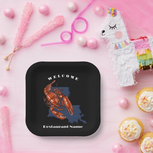 Modern eingerichteter individuelle Name Louisiana Pappteller (Party)