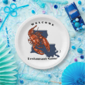 Modern eingerichteter individuelle Name Louisiana Pappteller (Party)