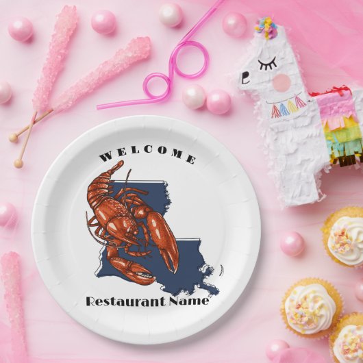 Modern eingerichteter individuelle Name Louisiana Pappteller (Party)