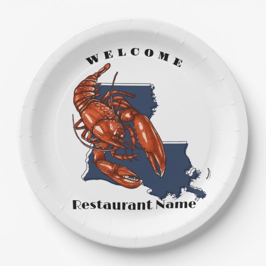 Modern eingerichteter individuelle Name Louisiana Pappteller (Vorderseite)