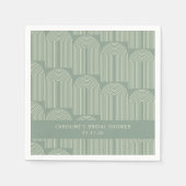 Modern eingerichtetes Arch Line Art Sage Custom Br Serviette (Vorderseite)