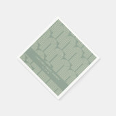 Modern eingerichtetes Arch Line Art Sage Custom Br Serviette (Ecke)