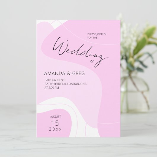 Modern Einladung (Stehend Vorderseite)