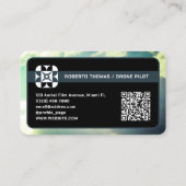 Modern einzigartig beruflich mit Logo Visitenkarte (Rückseite)