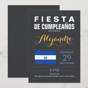 Modern: El Salvador Party Einladung