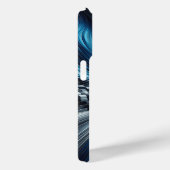 Modern Electric Blue Cyber Flow Phone Case  (Rückseite / Rechts)