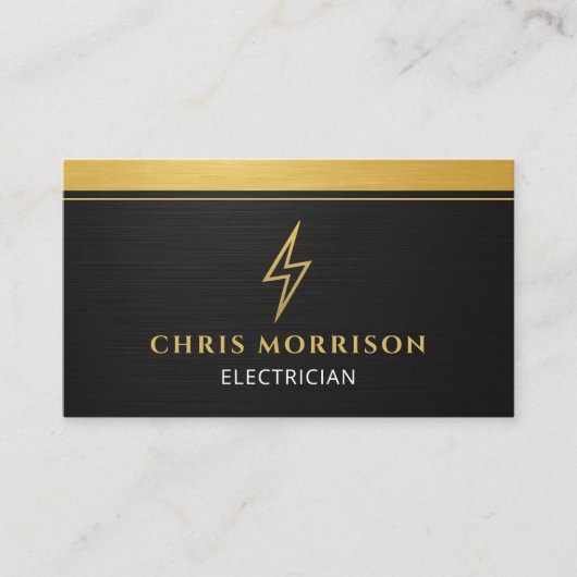 Modern Electrician QR Code Visitenkarte (Vorderseite)