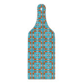 Modern Elegance Blue Orange White Azulejos Tile Schneidebrett (Vorderseite)