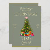 Modern Elegance Christmas Party Einladung (Vorne/Hinten)