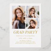 Modern Elegance Class of 2026 Photo Graduation Folieneinladung (Rückseite)