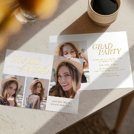 Modern Elegance Class of 2026 Photo Graduation Folieneinladung