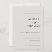 Modern Elegance Photo Wedding  Einladung (Vorderseite)