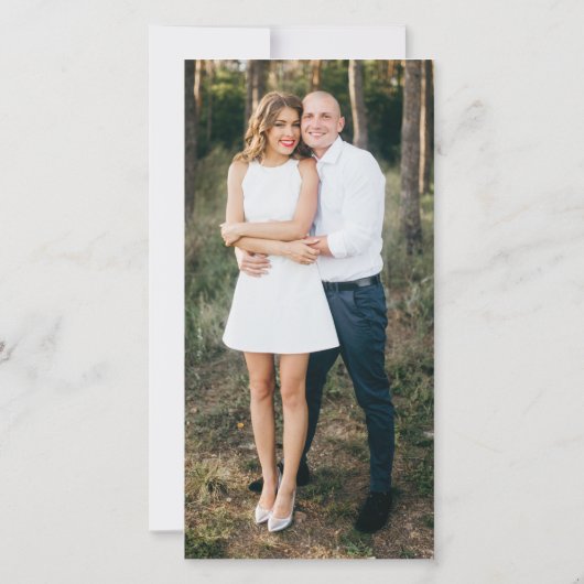 Modern Elegance Taupe Photo Save the Date (Rückseite)