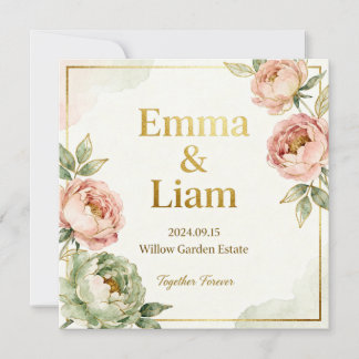 Modern Elegance Wedding Invitation Einladung