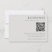 Modern Elegance WeddinRSVP QR Code Card RSVP Karte (Vorderseite)