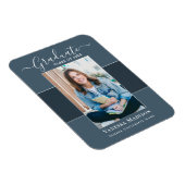 Modern | Elegant 1 Foto Grad Ankündigung Magnet (Rechte Seite)