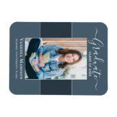 Modern | Elegant 1 Foto Grad Ankündigung Magnet (Horizontal)