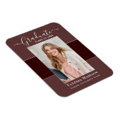 Modern | Elegant 1 Foto Grad Ankündigung Magnet (Rechte Seite)