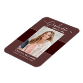 Modern | Elegant 1 Foto Grad Ankündigung Magnet (Linke Seite)