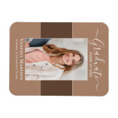 Modern | Elegant 1 Foto Grad Ankündigung Magnet (Horizontal)