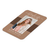 Modern | Elegant 1 Foto Grad Ankündigung Magnet (Linke Seite)