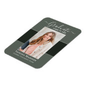 Modern | Elegant 1 Foto Grad Ankündigung Magnet (Linke Seite)