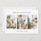 Modern Elegant 3 Foto Collage Weihnachten (Vorderseite)