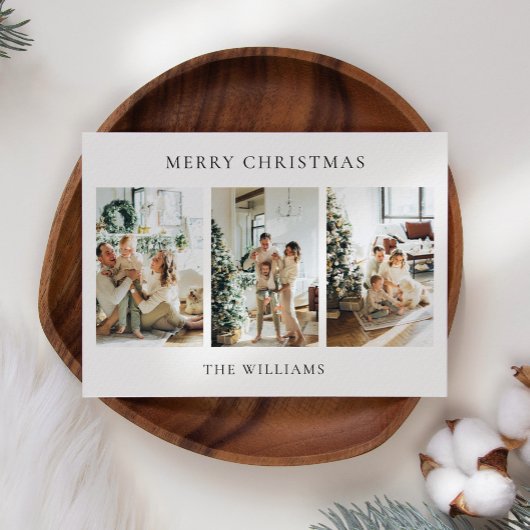 Modern Elegant 3 Foto Collage Weihnachten