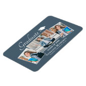 Modern | Elegant 3 Foto Grad Ankündigung Magnet (Linke Seite)