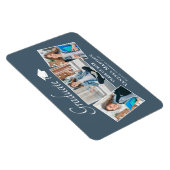 Modern | Elegant 3 Foto Grad Ankündigung Magnet (Rechte Seite)