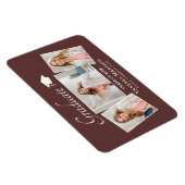 Modern | Elegant 3 Foto Grad Ankündigung Magnet (Rechte Seite)