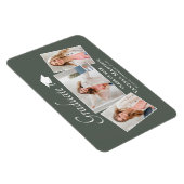 Modern | Elegant 3 Foto Grad Ankündigung Magnet (Rechte Seite)