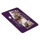 Modern | Elegant 3 Foto Grad Ankündigung Magnet (Rechte Seite)