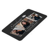 Modern | Elegant 3 Foto Grad Ankündigung Magnet (Linke Seite)