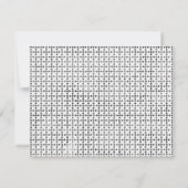 Modern Elegant 3 Monogram Initial Boho Rustic Mitteilungskarte (Rückseite)