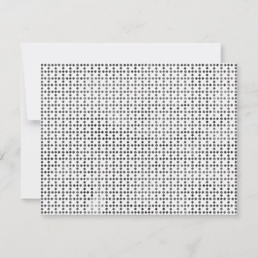 Modern Elegant 3 Monogram Initial Boho Rustic Mitteilungskarte (Rückseite)