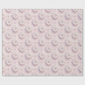 Modern Elegant "3D" Look Wedding Floral Gift Wrap Geschenkpapier (Flach)