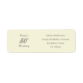 Modern Elegant 50th Birthday Address (Vorne)