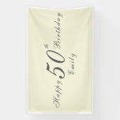  Modern Elegant 50th Birthday Party Banner (Vertikal)