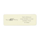 Modern Elegant 60th Birthday Address (Vorne)