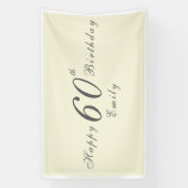 Modern Elegant 60th Birthday Party Banner (Vertikal)