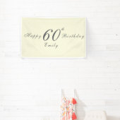 Modern Elegant 60th Birthday Party Banner (InSitu)