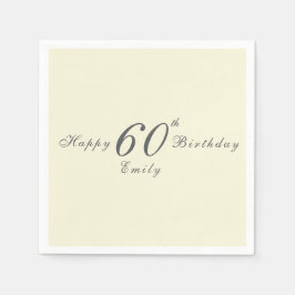 Modern Elegant 60th Birthday Party Paper Serviette