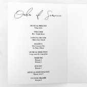 Modern Elegant 7 Photo Trifold Funeral Program Dreifach-gefaltete Programmkarte (Innen Erste Seite)