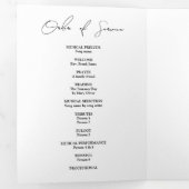 Modern Elegant 7 Photo Trifold Funeral Program Dreifach-gefaltete Programmkarte (Innen Erste Seite)