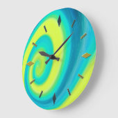 Modern, elegant, abstrakt, dekorativ, Uhr, Colo Große Wanduhr (Winkel)