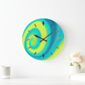 Modern, elegant, abstrakt, dekorativ, Uhr, Colo Große Wanduhr (Zuhause)