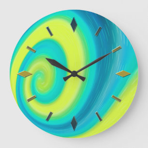 Modern, elegant, abstrakt, dekorativ, Uhr, Farbe Große Wanduhr